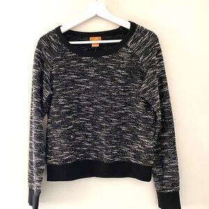 Joe Fresh Black space dye sweater small NWT
